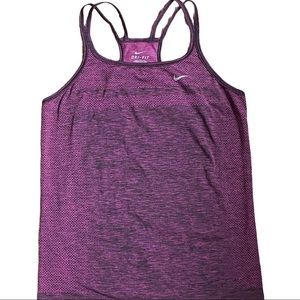 NWOT Nike Dri-FIT Heathered Purple Halter Running Tank Size Medium